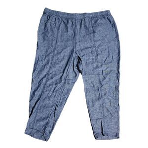 Women's OLD NAVY High‎ Waist Linen Blend Tapered Pants 3x